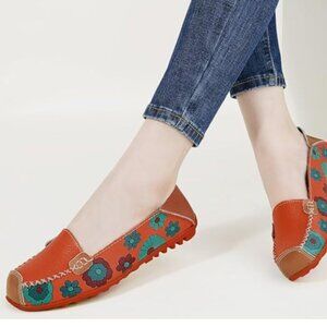 Ablanc zoom Floral Flats Casual Driving Loafer casual lounge comfortable easy on